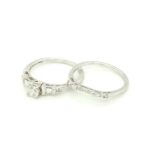 454751 18K White Gold Diamond Twin Ring