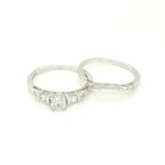 454751 18K White Gold Diamond Twin Ring