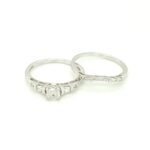 454751 18K White Gold Diamond Twin Ring