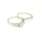 454751 18K White Gold Diamond Twin Ring