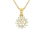 Flw-Pend-002 18k Yellow Gold Rositas Diamond Pendant