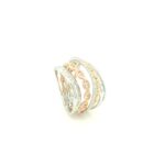 464151 18K Tri-Color Diamond Ring