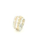 464151 18K Tri-Color Diamond Ring