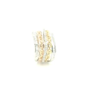464151 18K Tri-Color Diamond Ring