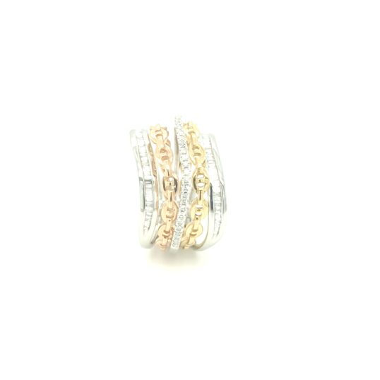 464151 18K Tri-Color Diamond Ring