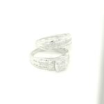 474412 18K White Gold Diamond Twin Ring