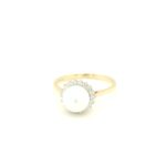 RPD002007001 18K Yellow Gold Pearl Diamond Ring