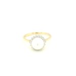 RPD002007001 18K Yellow Gold Pearl Diamond Ring