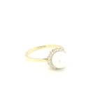 RPD002007001 18K Yellow Gold Pearl Diamond Ring