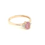 RSD003784001 18K Rose Gold Pink Sapphire Diamond Ring