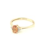 RSD003790001 18K Yellow Sapphire Diamond Ring