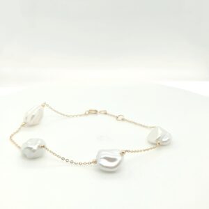 SES182009-8 18K Gold Pearl Bracelet