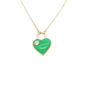C105265-2 18K Rose Gold Heart Pendant with chain