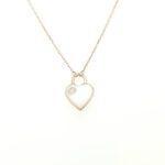 C105273-2 18K Rose Gold Heart Pendant with chain