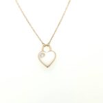 C105273-2 18K Rose Gold Heart Pendant with chain