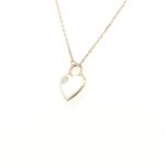 C105273-2 18K Rose Gold Heart Pendant with chain