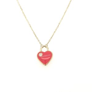 C105273-2 18K Yellow Gold Heart Pendant with chain