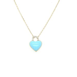 C105394-2 18K Yellow Gold Heart Pendant with chain (Copy)