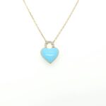 C105394-2 18K Yellow Gold Heart Pendant with chain