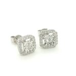 ER0501297 18K White Gold Diamond Earring