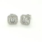 ER0501297 18K White Gold Diamond Earring