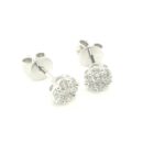 ER0501446 18K White Gold Diamond Earring