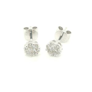 ER0501446 18K White Gold Diamond Earring