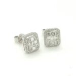 ER0501973 18K White Gold Diamond Earring