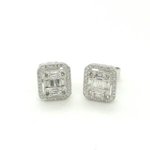 ER0501973 18K White Gold Diamond Earring