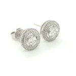 ER0505814 18K White Gold Diamond Earring