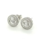 ER0505814 18K White Gold Diamond Earring