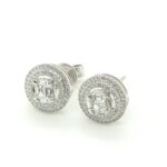 ER0505814 18K White Gold Diamond Earring