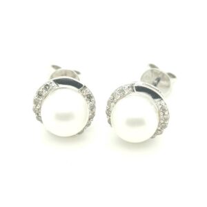 ER0505841 18K White Gold Pearl Earring