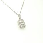 PB0426189 18K White Gold Diamond Pendant With Chain