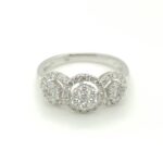 RO0417573 18K White Gold Diamond Ring