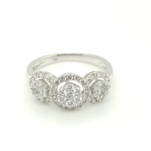 RO0417573 18K White Gold Diamond Ring